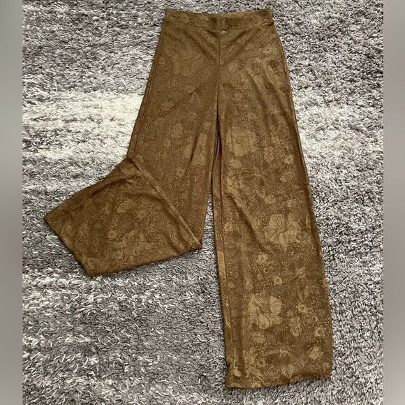 NWT Zara Jacquard Ruffle Top and Wide Leg Pants Set - Picture 8 of 15